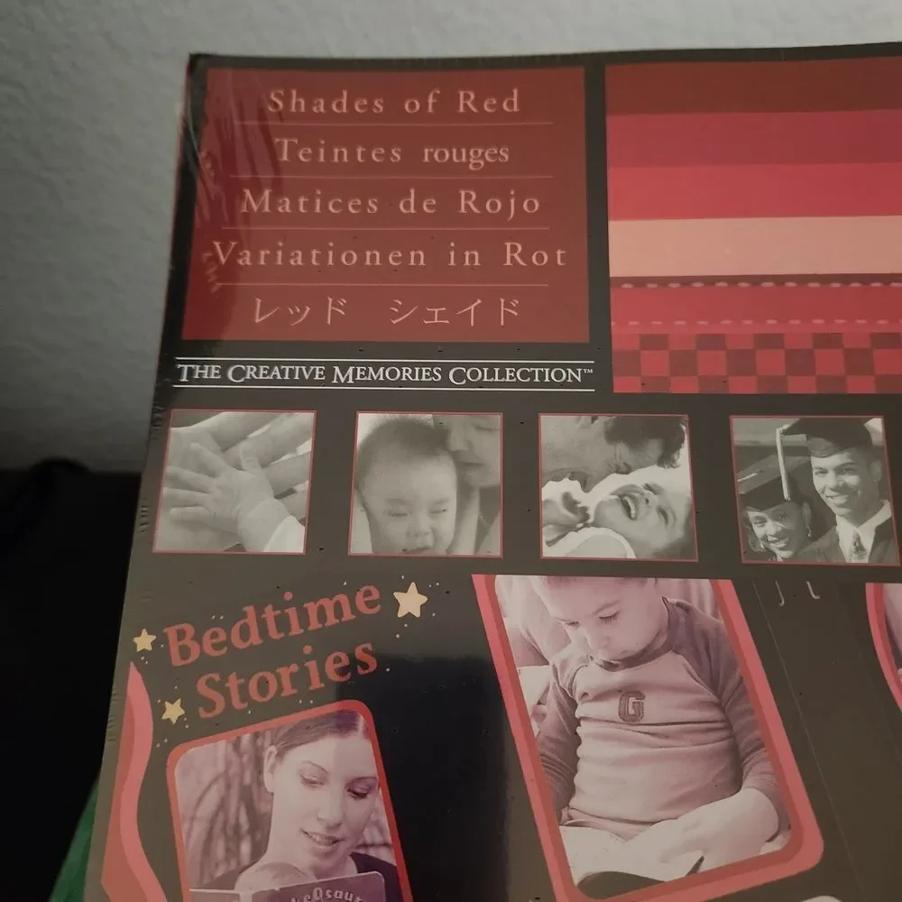 Creative Memories Shades of Red Paper Pack & 2 Green Packs Photo Mounting Paper